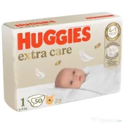 Scutece/Pampers Huggies Extra Care mărimea 1, 2-5 kg, 50 buc. SIGILAT! 