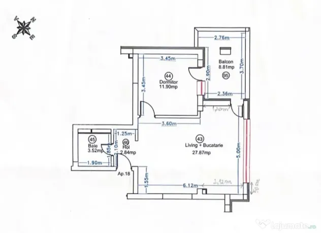 Apartament 2 cam 55 MP |Pipera Rond-Aviatiei|Parcare subtera