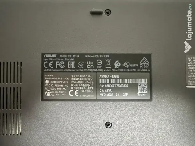 Laptop asus - garantie galabila pana in noiembrie 2026