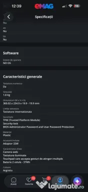 Laptop asus - garantie valabila pana in noiembrie 2026