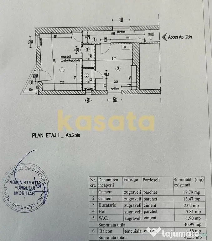 2 camere I Lipscani I etaj 1 I 43 mp I renovat I mobilat ...