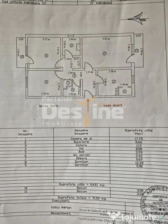 Apartament 3 camere , 2 balcoane , 2 bai ultracentral