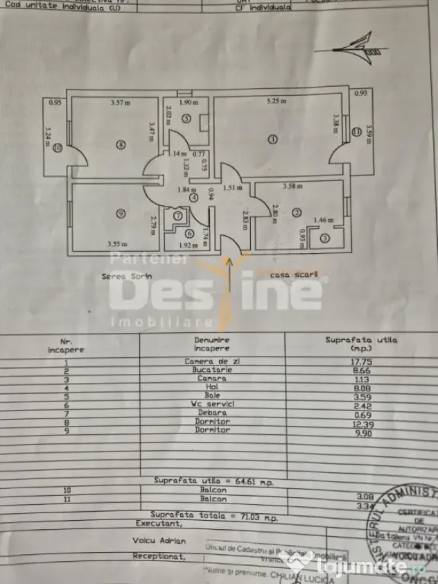 Apartament 3 camere , 2 balcoane , 2 bai ultracentral