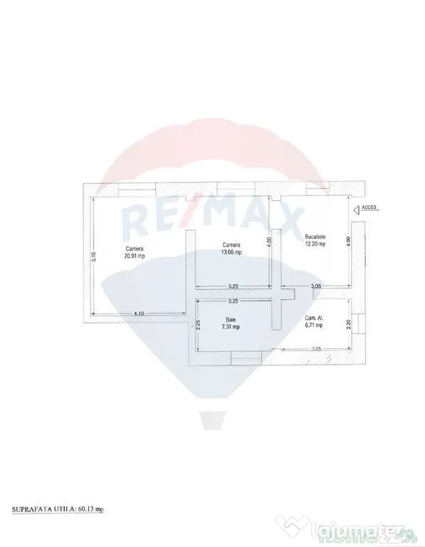 Apartament compus din 2 corpuri în centrul Aradului