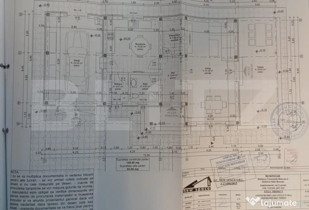 Teren 1.267 mp cu Autorizație de Construire emisă pentru c
