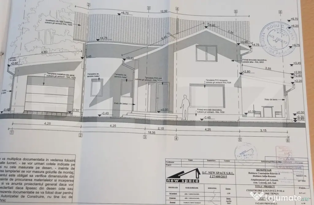 Teren 1.267 mp cu Autorizație de Construire emisă pentru c
