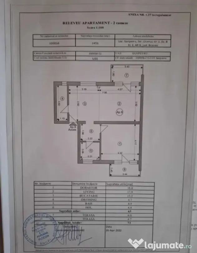 Vând apartament 2 camere central
