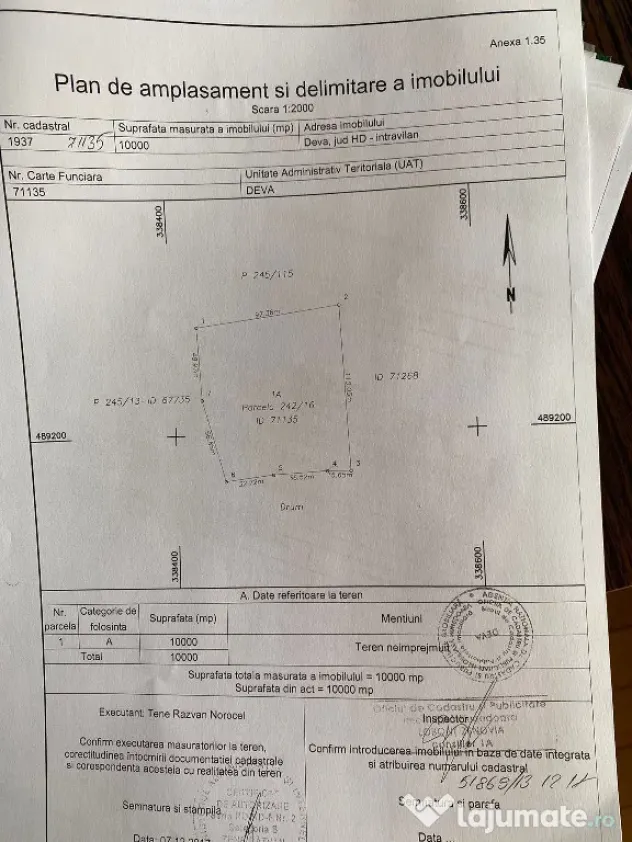 Vand 2 parcele de teren intravilan in Deva, zona Haraului,