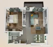 Apartament 2 camere, bloc nou, semifinisat, 54mp, zona Vivo 