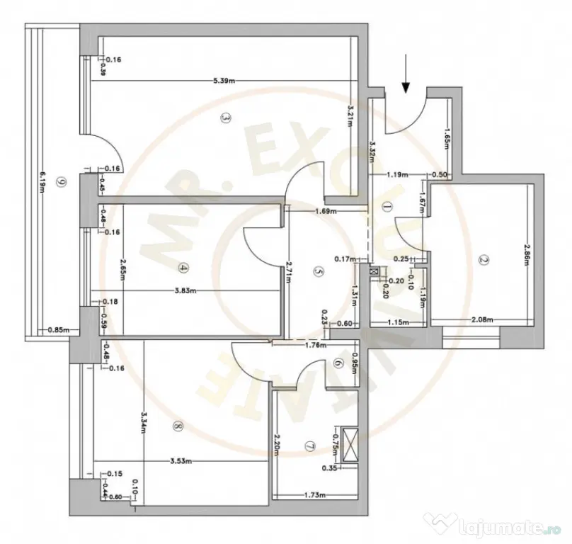 Ap. 3 camere, decomandat, etaj 2, Lacul Tei, Bucuresti