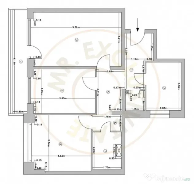 Ap. 3 camere, decomandat, etaj 2, Lacul Tei, Bucuresti
