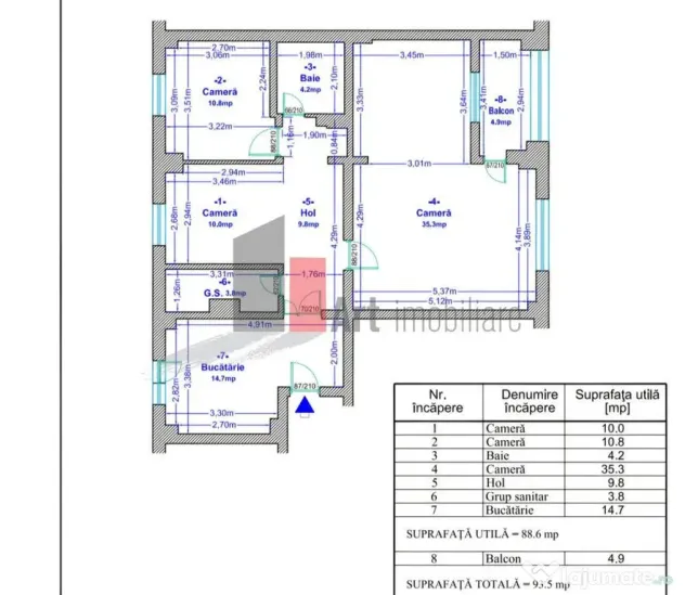 Vanzare apartament 4 camere Lujerului