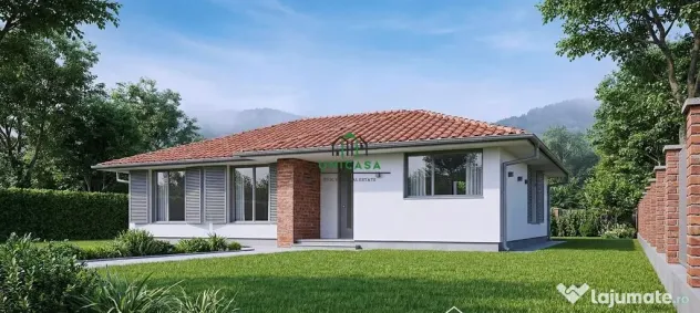 Casă nouă/ Construită doar pe parter/ Bujoreni/ 4 Camere