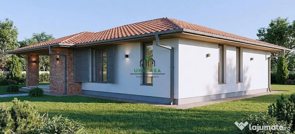 Casă nouă/ Construită doar pe parter/ Bujoreni/ 4 Camere