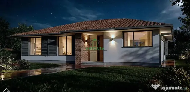 Casă nouă/ Construită doar pe parter/ Bujoreni/ 4 Camere