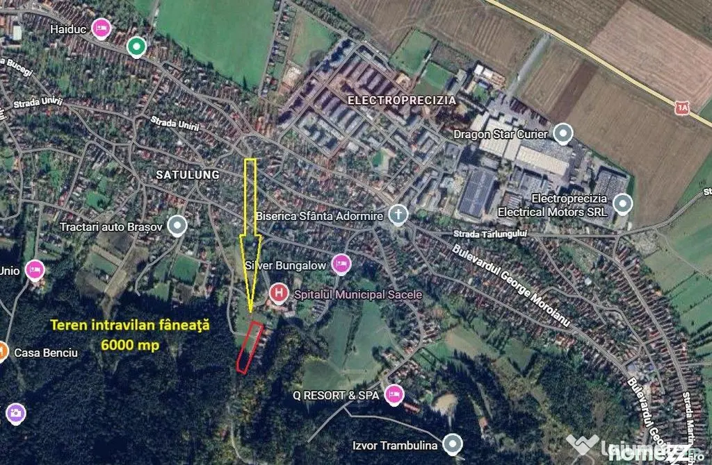 Teren intravilan, 6000 mp, lângă Spital Municipal Săcele - Sacele (Brasov)