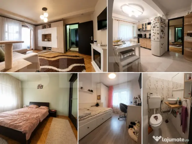 Apartament 3 camere, 67 mp, 2 bai, etaj 2, zona Lipovei