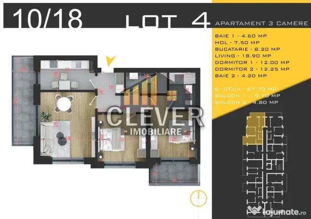 Apartament 3 camere-Metrou Teclu-Theodor Pallady-Sector 3