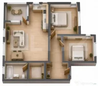Apartament spațios cu 3 camere și logie, 79,38 mp total ?? 