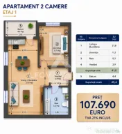 Apartament 2 camere Westside Otopeni, Et.1, bloc nou aproape 