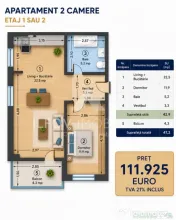 Apartament 2 camere Westside Otopeni, Et.1, bloc nou aproape 