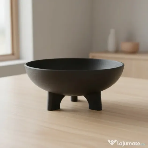 Bol Decorativ Stil Japandi Imprimat 3D, Design Minimalist