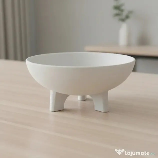 Bol Decorativ Stil Japandi Imprimat 3D, Design Minimalist