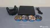 PS4 Slim 512GB + 2 controllere originale + dock încărcare+2 jocuri la alegere 