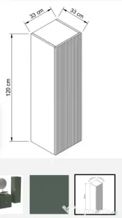 Dulap baie verde inalt 120 cm 