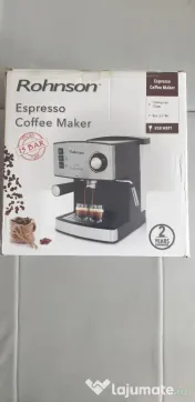 Espressor manual Rohnson R972, 850 W, 1.6 L, 15 bar, Argintiu 