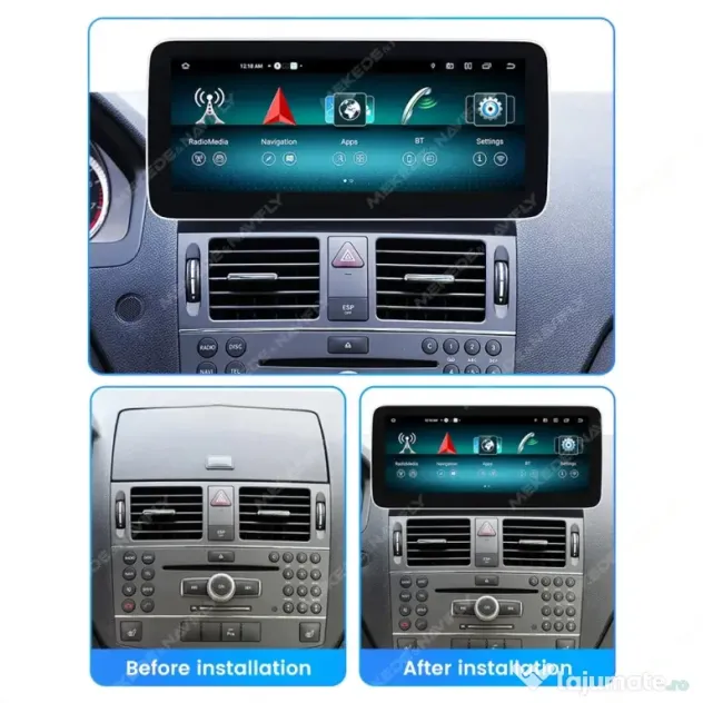 Navigatie Mercedes C Class W204 2007-2014/ 4 GB RAM 64 GB ROM Procesor Octa Core