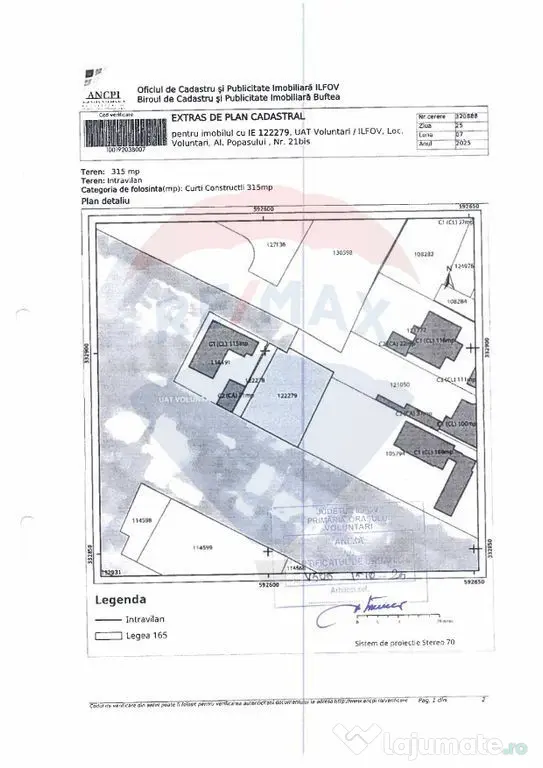 Teren intravilan construibil 315mp Voluntari / Intrarea P...