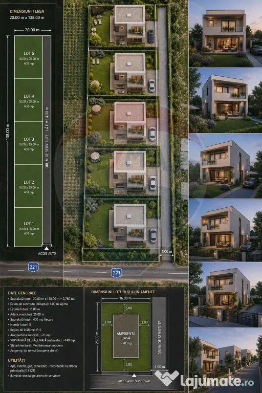 Teren intravilan 1.300 mp | Cazasu | Ideal investiție