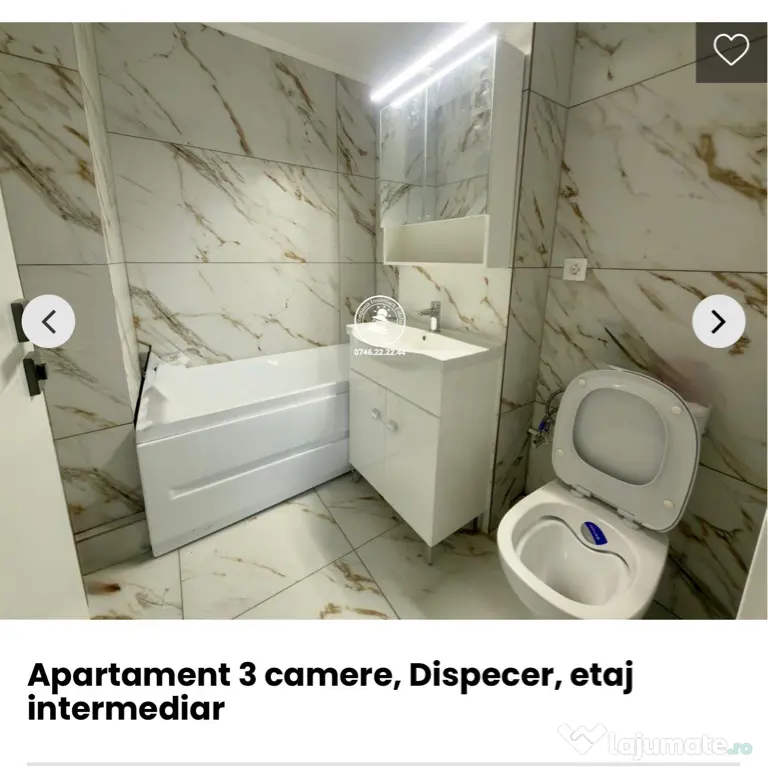 Apartament cu 3 camere nou renovat pentru închiriere semicentral