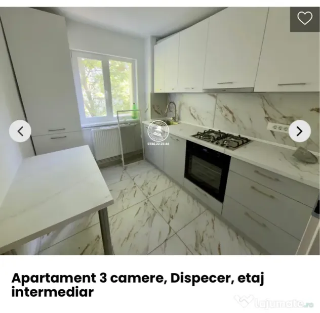 Apartament cu 3 camere nou renovat pentru închiriere semicentral