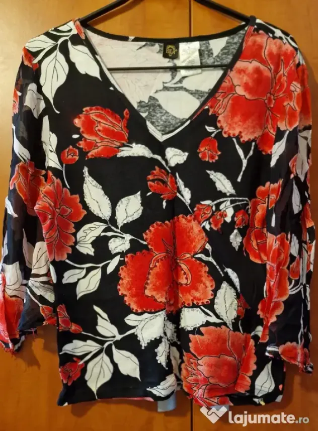 Bila, bluza dama, imprimeu floral, XL