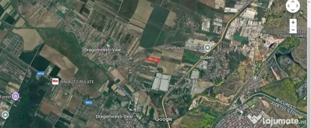 Dragomiresti Valea - Langa Centura, teren 15.600 mp, 35E/mp