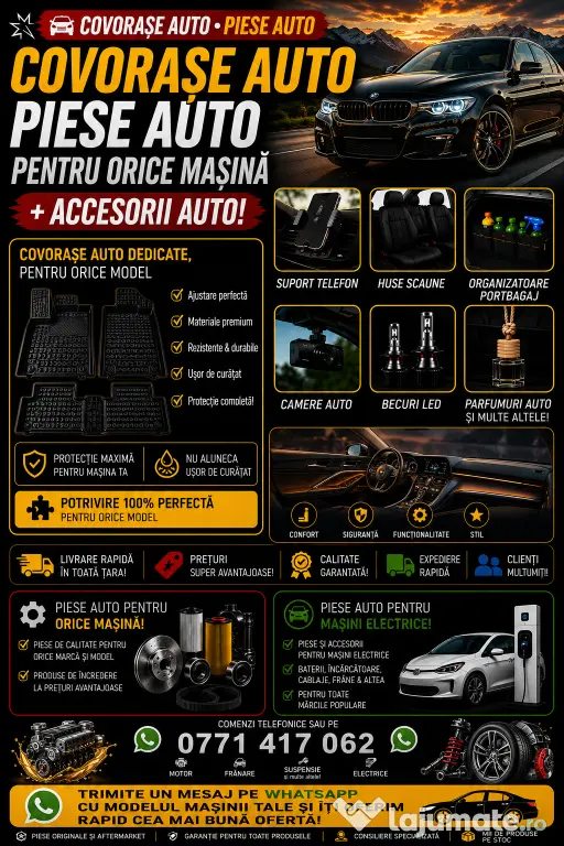 PIESE & ACCESORII AUTO PENTRU ORICE MARCĂ ȘI MODEL