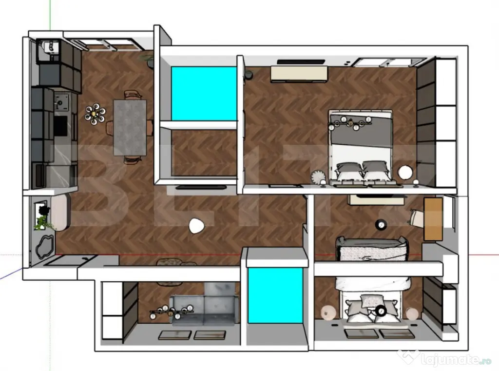 Apartament 3 camere Premium | 2 Balcoane | Parcare | Zona IS