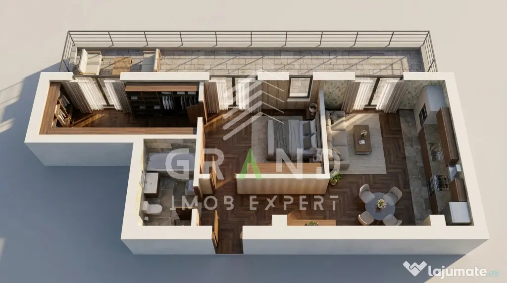 Ap 2 camere+dressing+terasă 25 mp | Parcare subterană | D?