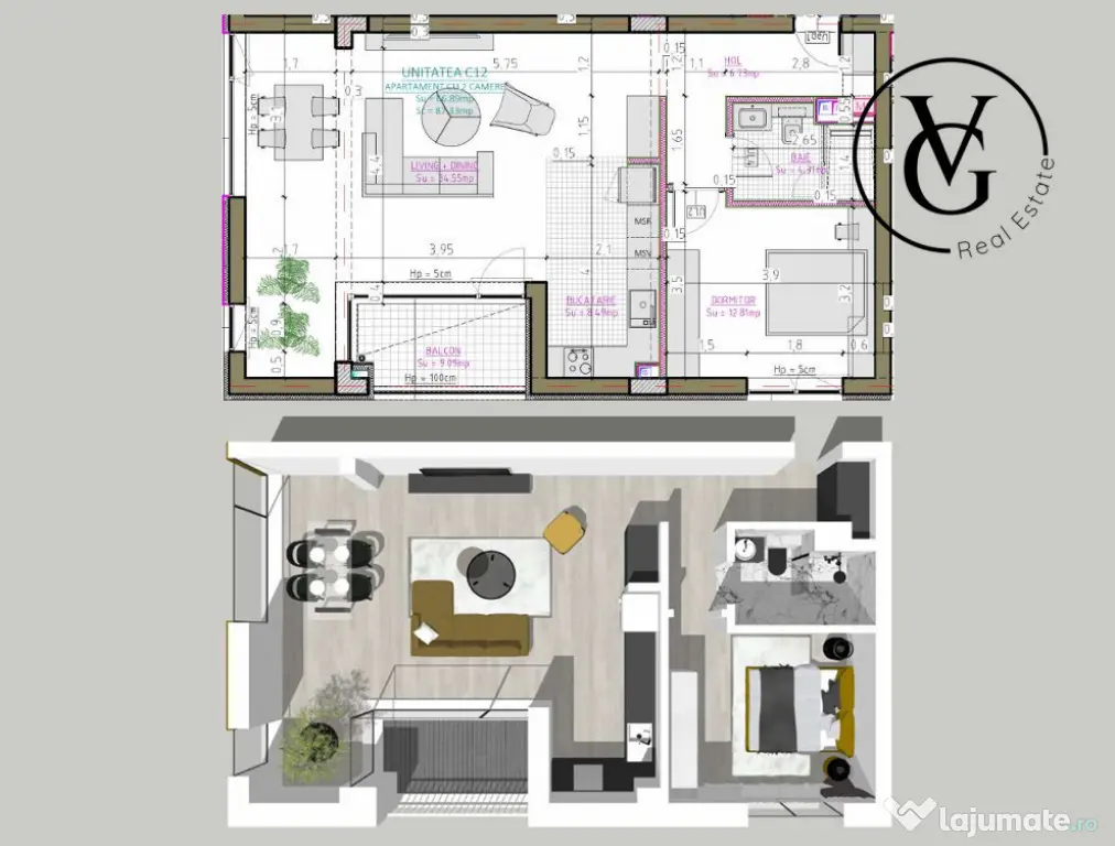 Apartament 2 camere - Complexul Rezidential Blue Bike EDEN