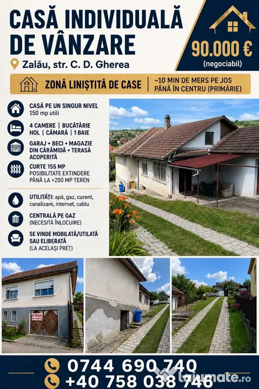 Casă individuală de vânzare