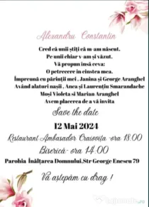 Invitatii nunta, botez, invitatie fizica si digitala