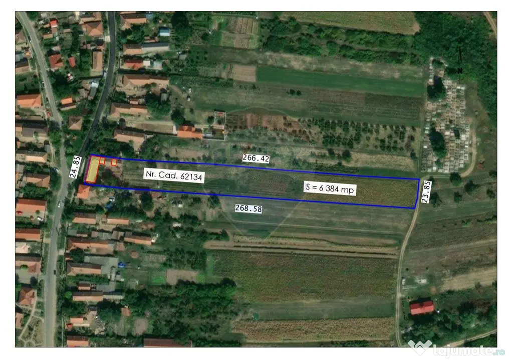 De vânzare teren intravilan, 6.384 mp cu dublu front, î...
