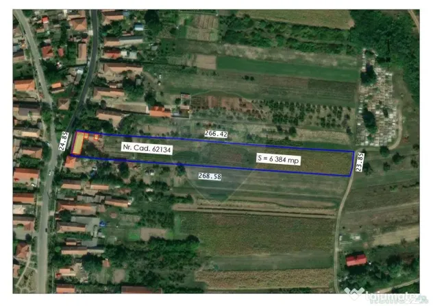 De vânzare teren intravilan, 6.384 mp cu dublu front, î... - Paleu (Bihor)