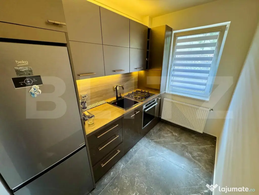 Apartament 3 camere, mobilat si utilat, parcare, parter inal