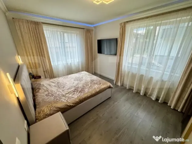 Apartament 3 camere, mobilat si utilat, parcare, parter inal