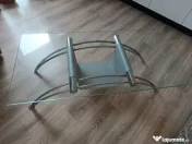 Măsuță sticlă-crom