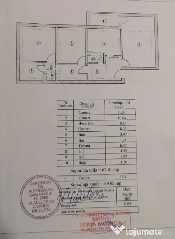 3 camere, renovat, centrală, 2/4, Rahova - Strada Oltina