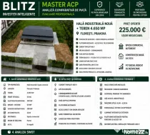 Hală de vanzare2024, 300 mp, teren intravilan 4.650 mp –